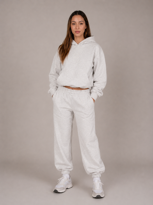 Unisex Cuffed Trackpant - Light Grey