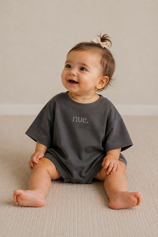 Unisex Signature Romper - Taupe Grey