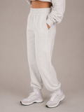 Unisex Cuffed Trackpant - Light Grey