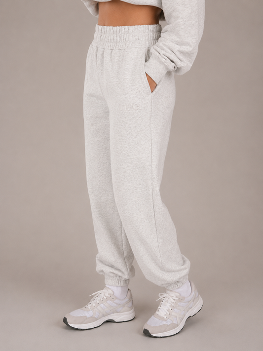 Unisex Cuffed Trackpant - Light Grey