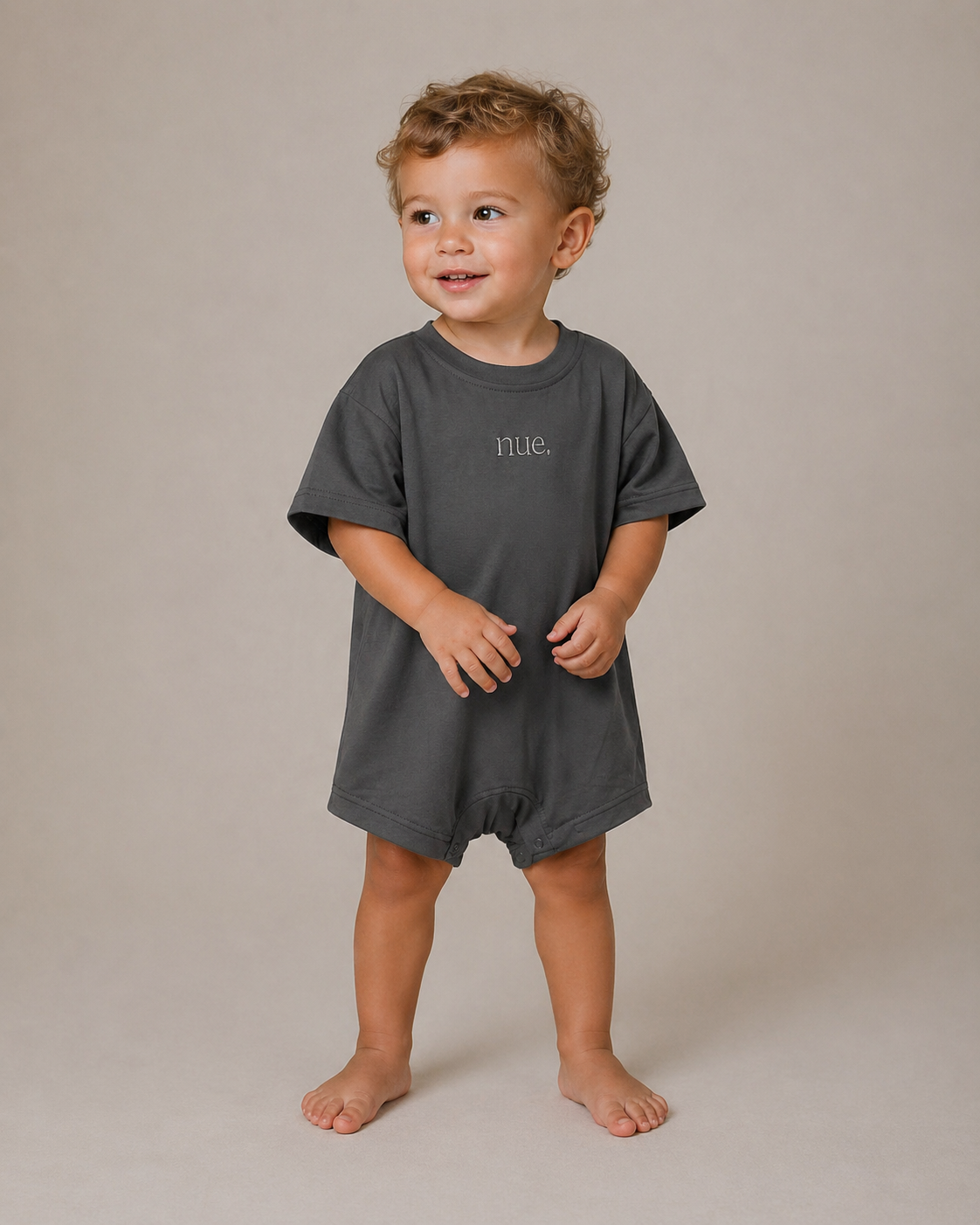 Unisex Signature Romper - Taupe Grey