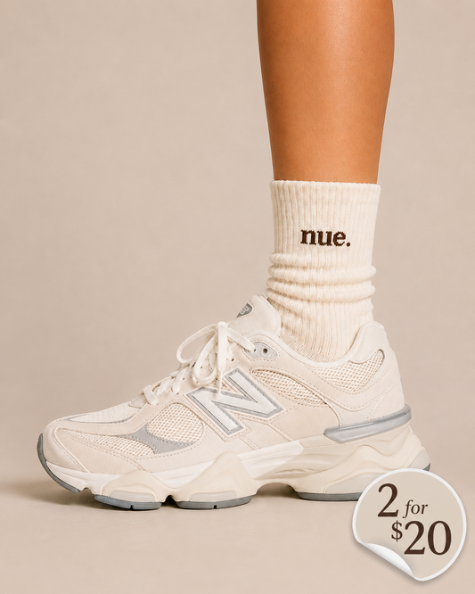 Adult Crew Socks - Buttercream
