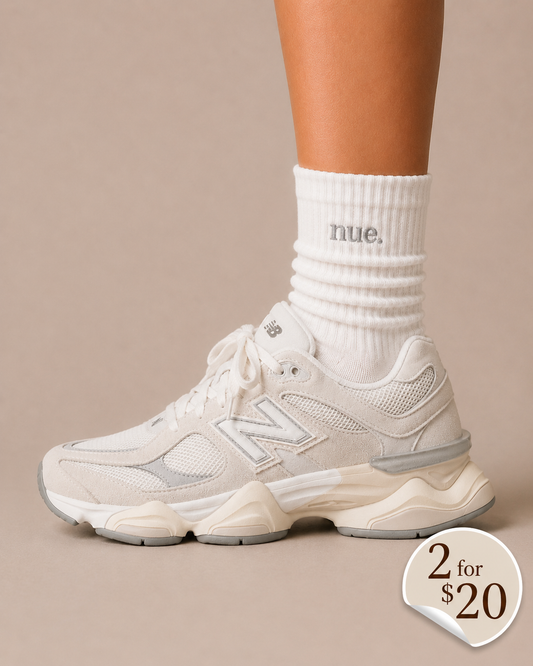 Adult Crew Socks - White