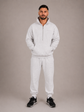 Unisex 3/4 Zip Sweater - Light Grey