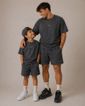 The Adult Tee & Mini Set - Taupe Grey (NO ADULT SHORTS)