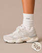 Adult Crew Socks - White
